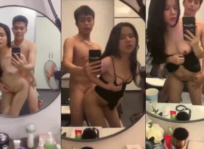 Doggy em tại bàn trang điểm còn hỏi em có mỏi chân không