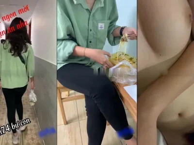 Em sinh viên cao ráo vừa ăn vừa được anh đụ